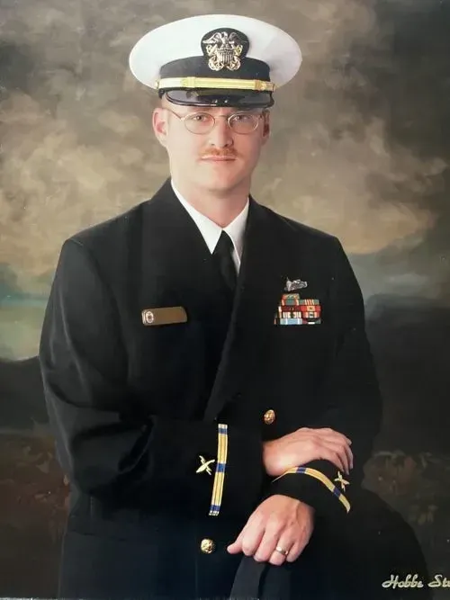 Karl 'Junior' Whiteman in Navy dress uniform